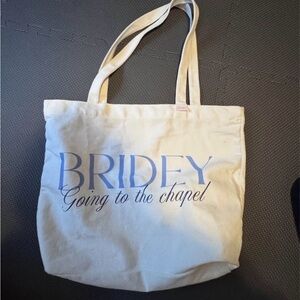 Cream Tote Bag - BRIDE
